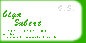 olga subert business card